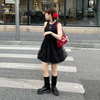 Chiffon layered mini dress