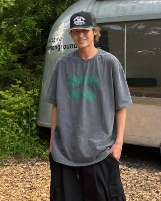 MARYJANE Washed Half-Sleeve T-Shirt
