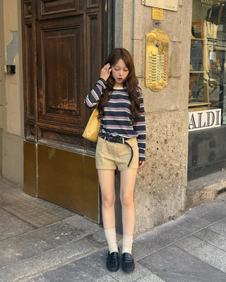 Striped oversized long t-shirt