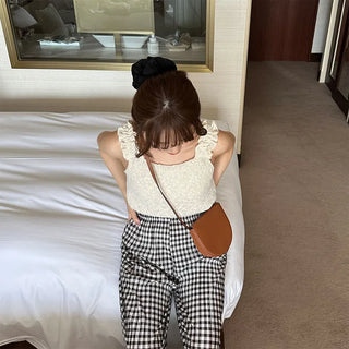 Frilled Sleeveless Knit