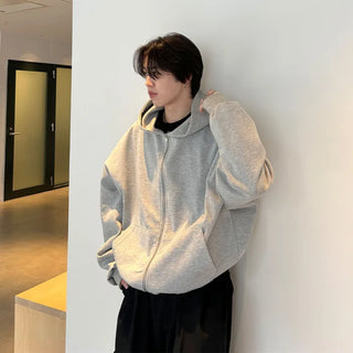 (Unisex) Oversized Zip-Up Hoodie
