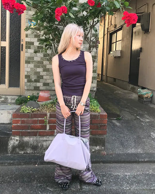 Nylon pocket shoulder bag