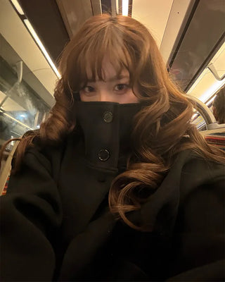 High-neck zip-up blouson