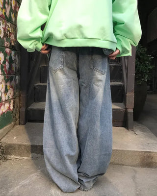 Vintage Washed Denim Pants