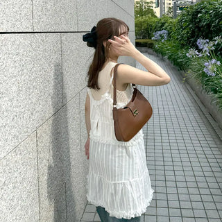 Frilled sleeveless mini dress