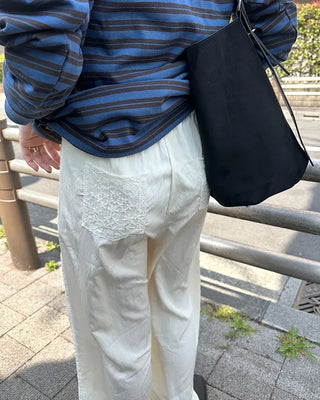 Side lace sweatpants