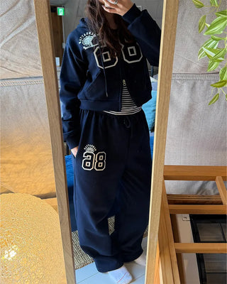 Number patch sweatpants