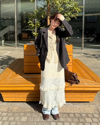 Lace long skirt