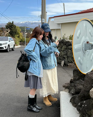 Denim pocket single jacket