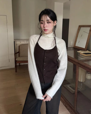 Knit camisole & knit skirt set