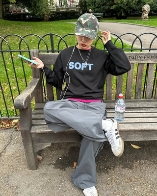 (ORIGINAL) SOFT Lettering Sweatshirt (Fleece-lined)