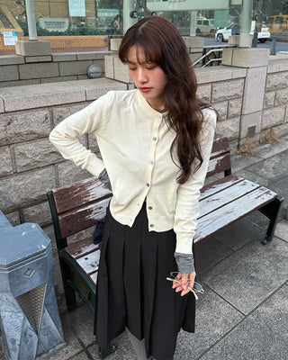Pleated midi skirt