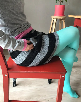 Striped knit shorts