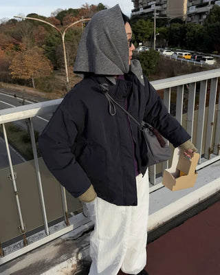 Stand-collar casual jumper