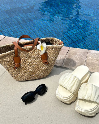 Rattan tote bag