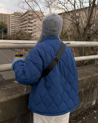 Wave quilted jacket