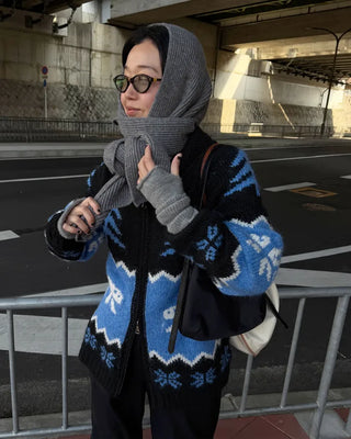 Cowichan wool knit cardigan