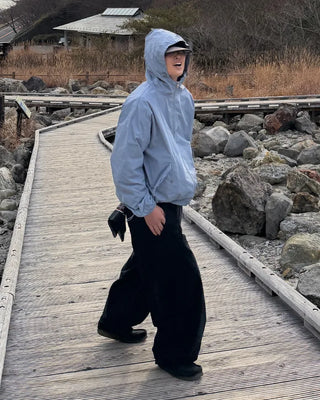 Snap pocket balloon cotton pants