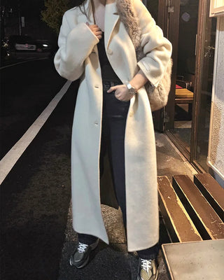 Wool blend handmade long coat