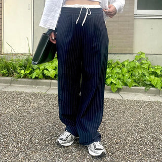 String stripe wide slacks