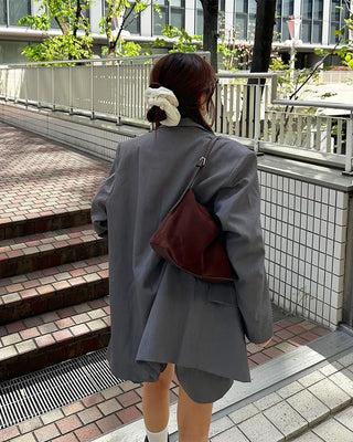 Flap pocket jacket & mini skirt set