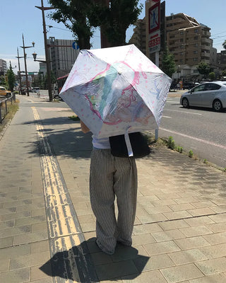 Lightweight parasol with cat print