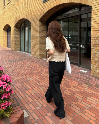 Wide cotton pants