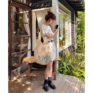 Flower short-sleeved T-shirt