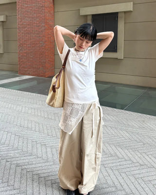 Pintuck Short-Sleeve T-Shirt