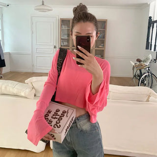 Loose-fit cropped T-shirt