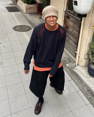 Loose-fit raglan knit