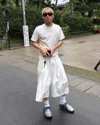 Two-pleat Bermuda shorts
