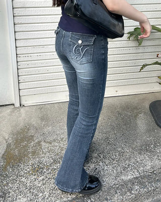 Slim bootcut denim pants