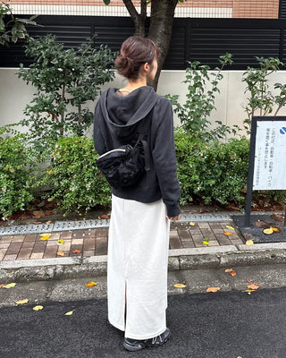 Ribbed long skirt