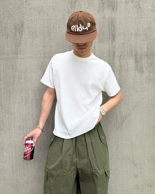 Button pocket wide cargo pants