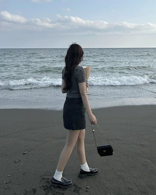 Pearl Cable Knit Short Sleeve Knit