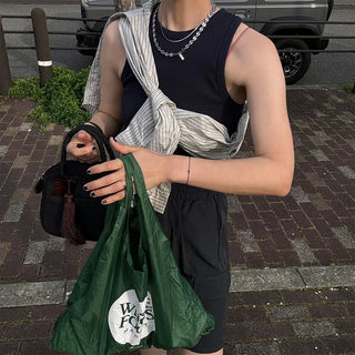 Simple ribbed tank top