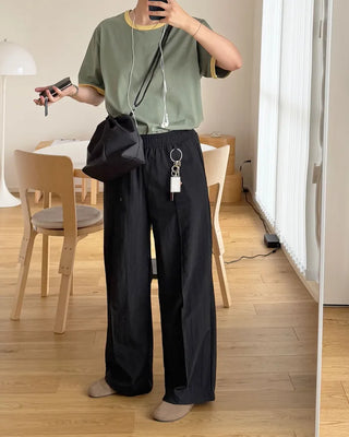 [1st Re-release] (ORIGINAL) Nylon Pintuck Wide Pants (black)