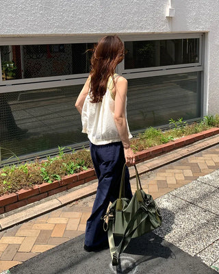 Side-string big shoulder bag
