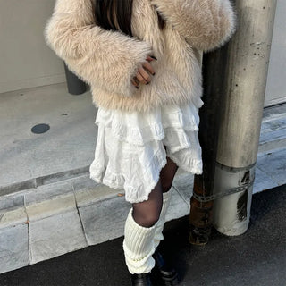 Asymmetrical mini skirt