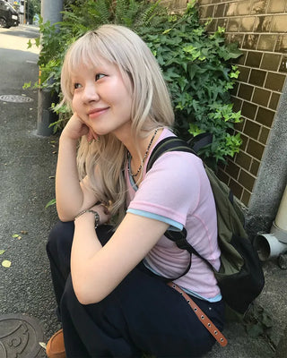 Nylon backpack with side pockets