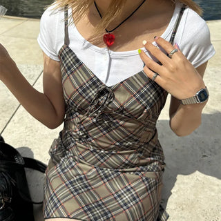 2-button round short-sleeved T-shirt