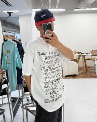All-lettering short-sleeved T-shirt