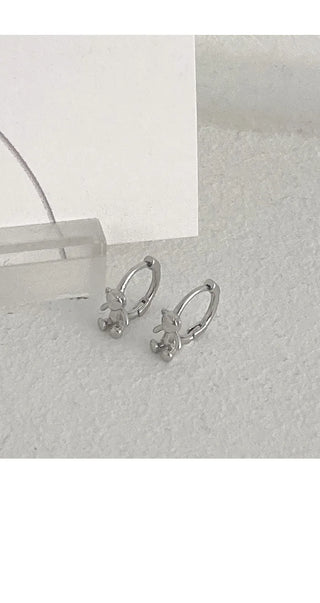Silver Mini Bear Earrings