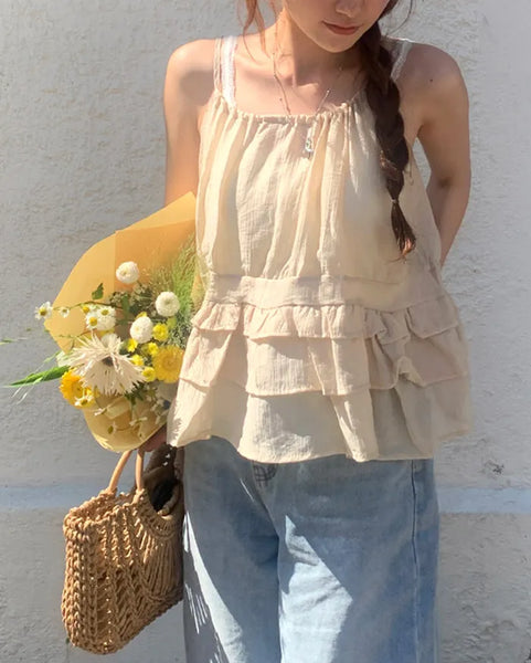 Frilled tiered blouse