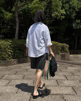 Seersucker check shirt