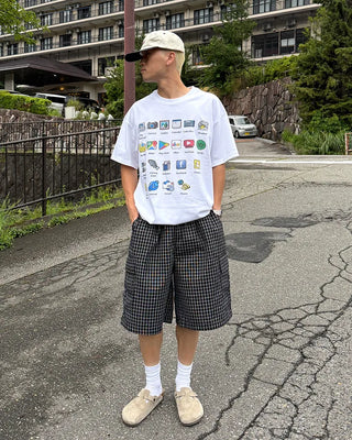 Checked cargo Bermuda shorts