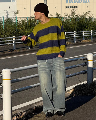 Bordered soft knit