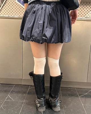 Two-tone balloon mini skirt