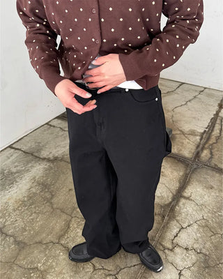 Side-point cotton pants